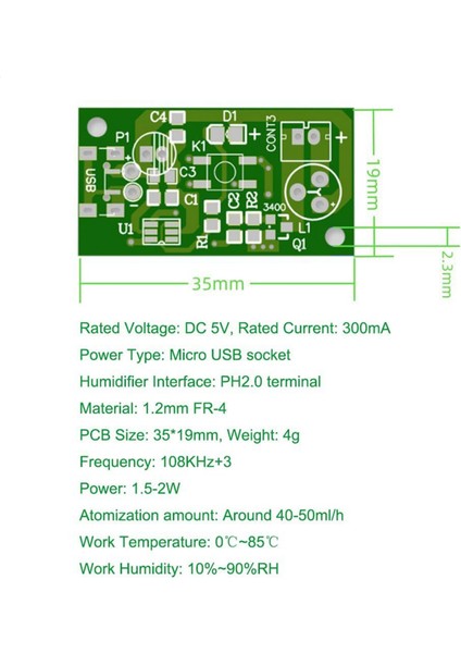 6 Pack Dc 5V USB Nemlendirici Atomizasyon Disk Mirco Arayüz Atomizasyon Sürücü Devre Kartını Dıy Evi Için (Yurt Dışından) fiyatları