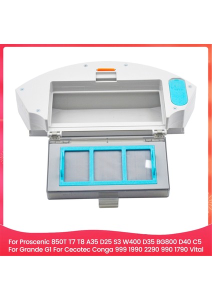 Proscenic 850T T7 T8 S3 C5/ Grande G1/ Cecotec Conga 999 1990 2290 990 1790 Vakum Aparatı Için Filtreli Toz Kutusu (Yurt Dışından)