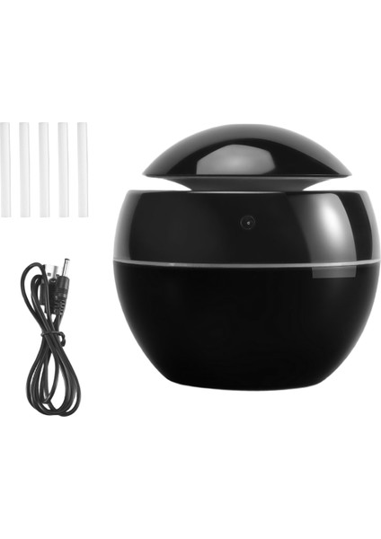 Taşınabilir Hava Nemlendiricisi Ultrasonik USB Aroma Dışıncı LED Gece Lıght Lıght Elektrik Esansiyel Yağ Difüzör Aromaterapi Siyah (Yurt Dışından)
