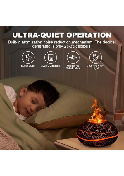 Otomatik-Off Koruması ile 200ML Ultrasonik Alev Yangın Nemlendiricisi Serin Sis Difüzör A (Yurt Dışından) fırsatları