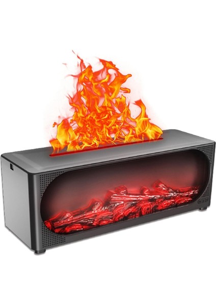 Nemlendirici Simülasyon Alev Aromaterapi Nemlendirici, Gece Işığı Iletici Yağ Difüzörlü Ev Aromaterapi Difüzörü (Yurt Dışından)