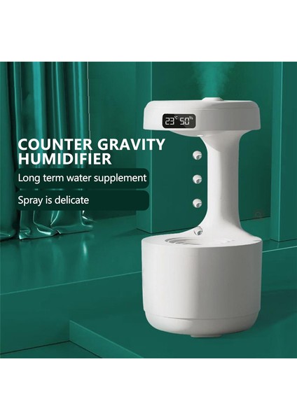 600ML Nemlendirici Ev Anti-Yerçekimi Su Damlacıkları Ultrasonik Serin Sis Maker Yatak Odası Ofisi Için LED Ekranlı (Yurt Dışından) fırsatları