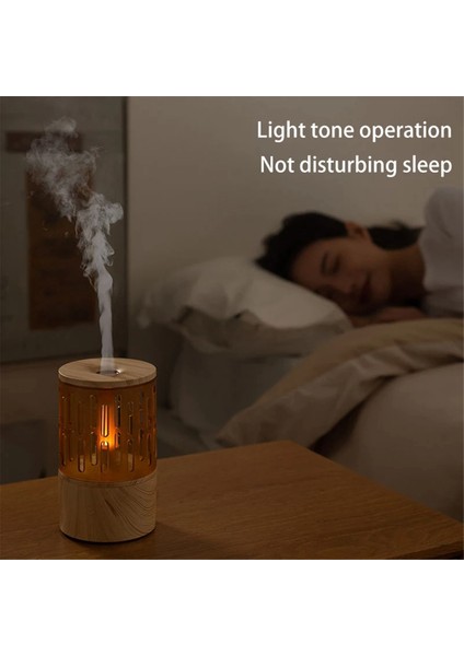 Alev Aromaterapi Makinesi Küçük Ev Yatak Odası Sessiz Mum Işığı Atmosfer Işık Aromaterapi Nemlendirici Difüzör A (Yurt Dışından) indirimleri