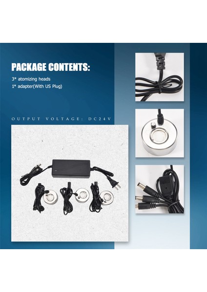 Mist Maker Fogger Ultrasonik Nemlendirici 3pcs Atomizasyon Kafaları Su Çeşmesi Göleti Sis Atomizer Hava Nemlendiricisi Abd Fiş (Yurt Dışından) indirimleri