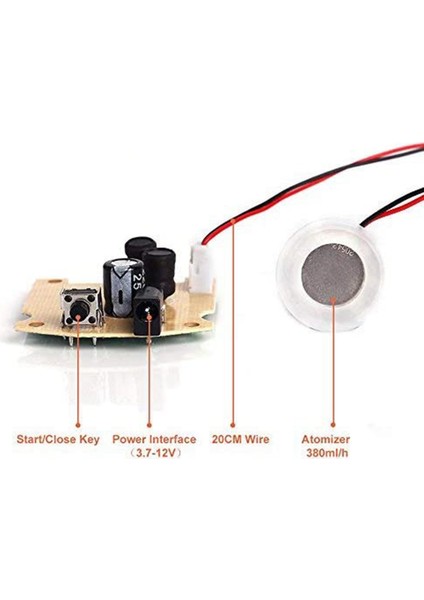 2 Paket Ultrasonik Atomizasyon Yapıcısı 20MM 113KHZ Sis Atomizer Dıy Nemlendirici Pcb 3.7-12V (Yurt Dışından) modelleri