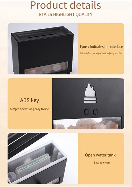 Aromaterapi Alev Ortam Işık Simülasyon Duvar Mutfak USB Mini Aletler Hava Alev Kuzusu, Beyaz (Yurt Dışından) fiyatları