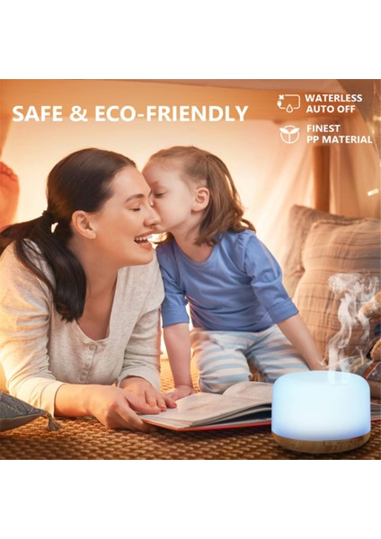 Uçucu Yağ Difüzörü 500ML Nemlendirici Difüzörler Aromaterapi Difüzörü Uzaktan Kumanda Ingiltere Fiş (Yurt Dışından) modelleri