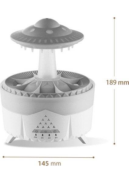Yağmur Bulutu Gecesi Işık Nemlendiricisi Yağmurlu Su Damla Sesi ve 7 Renkli LED Işık Esansiyel Yağ Difüzör, C (Yurt Dışından) fiyatları