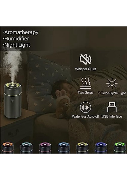 Uçucu Yağlar Için Araba Difüzörleri, USB Kokusu Difüzör, Aromaterapi Yağ Difüzörleri, Araba, Ev, Seyahat, Siyah Için 7 Renk (Yurt Dışından) fırsatları