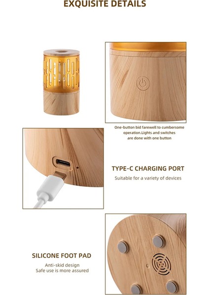 Alev Aromaterapi Makinesi Küçük Ev Yatak Odası Sessiz Mum Işığı Atmosfer Işık Aromaterapi Nemlendirici Difüzör B (Yurt Dışından) fiyatları