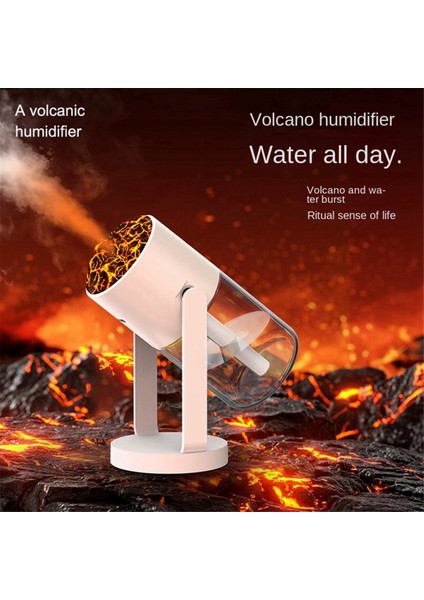 Taşınabilir Ana Desk Masaüstü Nemlendirici Mini Hava Temizleyici Alev Yedi Renkli Atmosfer Işık Nemlendirme A (Yurt Dışından) indirimleri