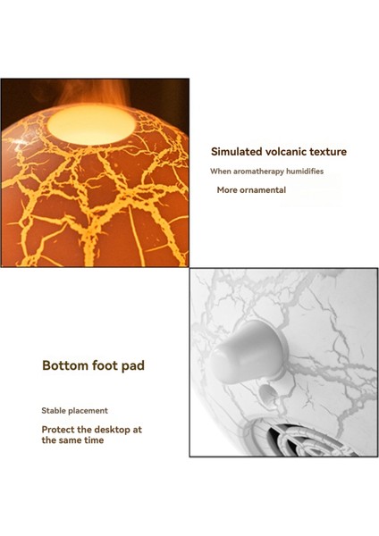 Ultrasonik Planet Hava Nemlendiricisi 200ML USB 7 Renk Alev Aromaterapi Difüzör Renkli Çatlak Alev A (Yurt Dışından) fiyatları