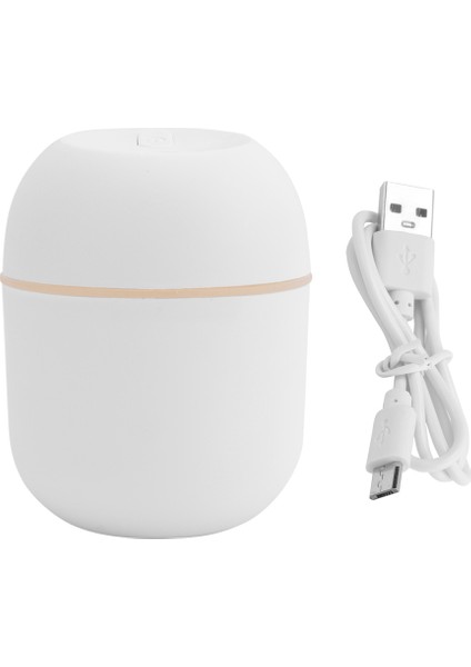 Hava Nemlendiricisi USB Küçük 220ML Mini Taşınabilir Serin Mist Difüzör Yatak Odası Ofis Masası Araç Seyahat Aroma Atomizer, Beyaz (Yurt Dışından)