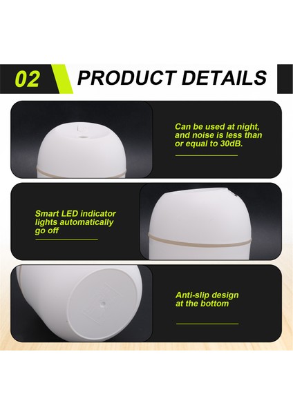 Hava Nemlendiricisi USB Küçük 220ML Mini Taşınabilir Serin Mist Difüzör Yatak Odası Ofis Masası Araç Seyahat Aroma Atomizer, Beyaz (Yurt Dışından) indirimleri