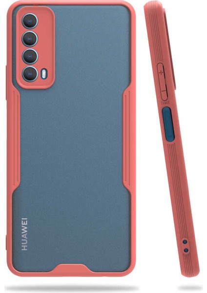 Huawei P Smart 2021 Kılıf Senk Parfe Kapak-Pembe