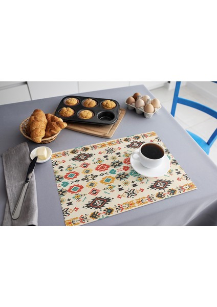 Renkli Polyester Amerikan Servis Seti