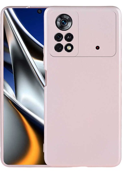 Xiaomi Poco X4 Pro 5g Kılıf Senk Premier Silikon Kapak-Rose Gold