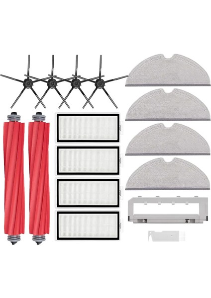 Max, Max+, Plus,t8 Hepa Filtreli Robotlu Süpürge Ana Yan Fırçalı Paspas Bezi Toz Torbası (Yurt Dışından)