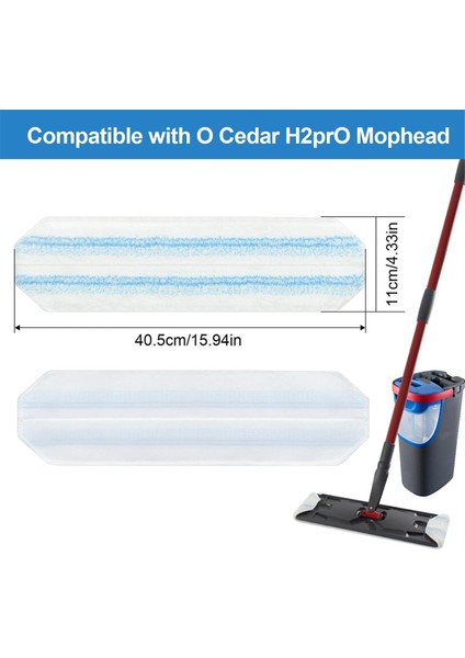 Cedar H2PRO Düz Paspas Sistemi Için Paspas Pedleri Yedekleri, Yıkanabilir ve Tekrar Kullanılabilir Mikrofiber Paspas Yedekleri 8 Adet (Yurt Dışından) modelleri