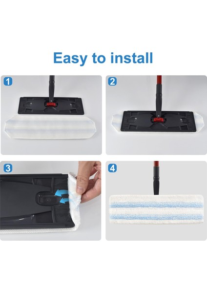 Cedar H2PRO Düz Paspas Sistemi Için Paspas Pedleri Yedekleri, Yıkanabilir ve Tekrar Kullanılabilir Mikrofiber Paspas Yedekleri 8 Adet (Yurt Dışından) indirimleri