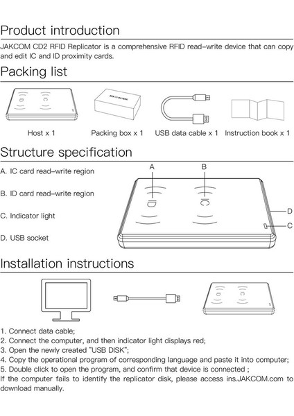 Cd2 Rfıd Replikatör 125KHZ 13.56 Mhz Frekans Rfıd Kopyalayıcı Kimlik Ic Kart Replikatör Okuyucu Yazıcı Jakcom R4 Için (Yurt Dışından) modelleri