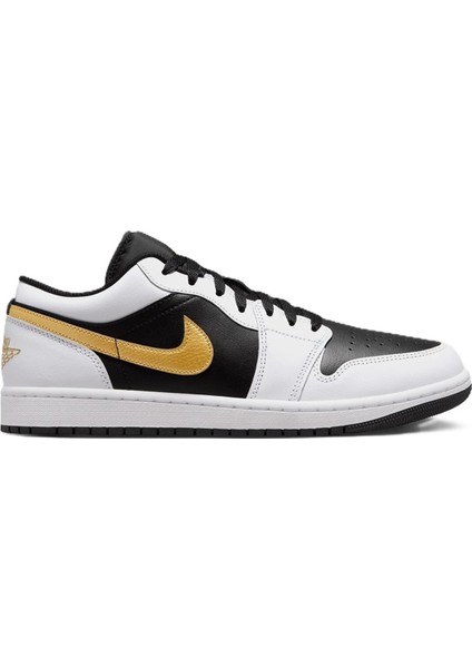 Air Jordan 1 Low Leather Sneaker Hakiki Deri Unisex Günlük Spor Ayakkabı Siyah-Beyaz