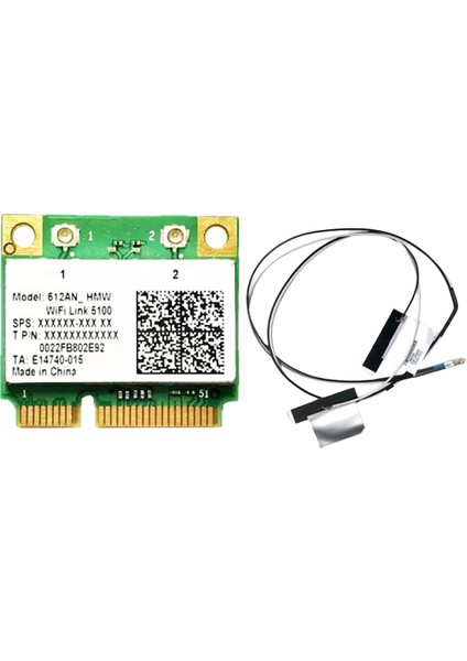 5100AGN Wifi Kartı + 2xanten 2.4g ve 5g 300MBPS Mınıpcıe Kablosuz Ağ Kartı Dell, Acer, Asus, Toshiba Hasee Dizüstü Bilgisayarlar Için (Yurt Dışından)