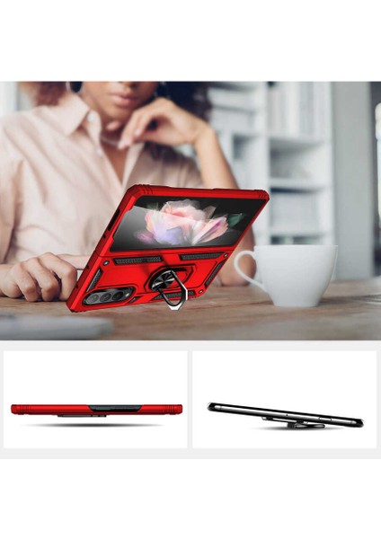 Galaxy Z Fold 3 Kılıf Senk Vega Kapak-Siyah fırsatları