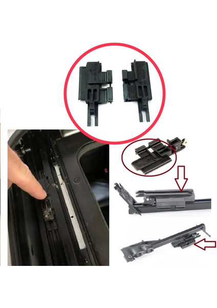 BMW 5 E39 1996-2003 X5 E53 2000-2006 811694522 811694523 İçin Sağ Sol Taraf Sunroof Ray Klips Ayağı fırsatları