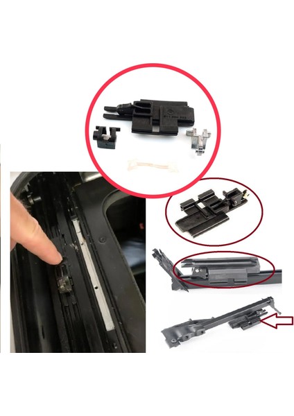 BMW 5 E39 X5 E53 İçin 4 Parça Sağ Taraf Sunroof Sürgülü Tavan Kılavuz Rayı Kaldırma Kolu Tamir Seti fırsatları