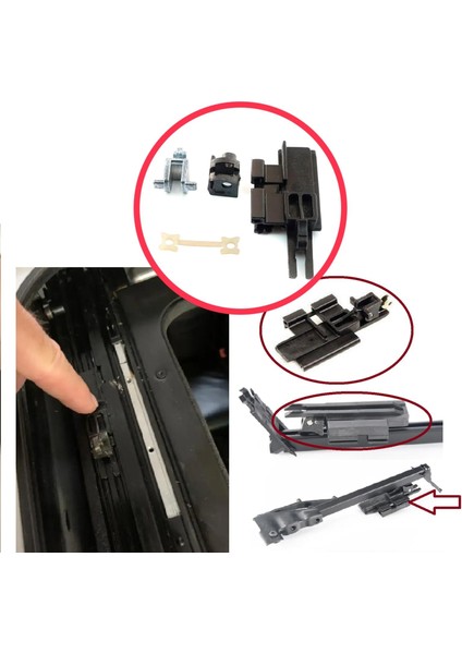 BMW 5 E39 X5 E53 İçin 4 Parça Sol Taraf Sunroof Sürgülü Tavan Kılavuz Rayı Kaldırma Kolu Tamir Seti fırsatları