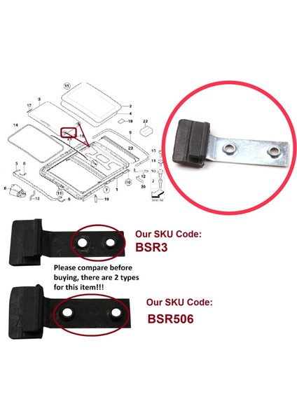 BMW E46 2003-2006 Makyajlı Kasa için Sunroof Perde Güneşlik Sol Kayar Kızak Çıta Bakalit Klipsi fırsatları