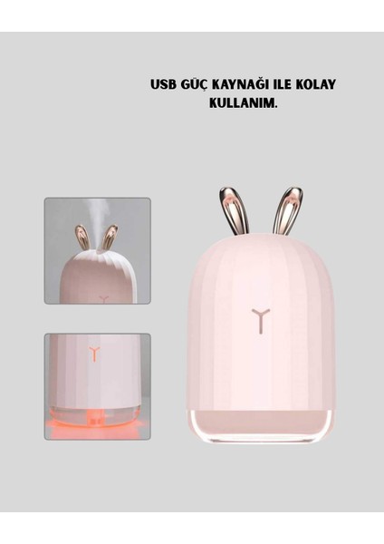 Ultrasonik Hava Nemlendirici 200 ml Aroma Difüzör LED Işıklı Sessiz fiyatları