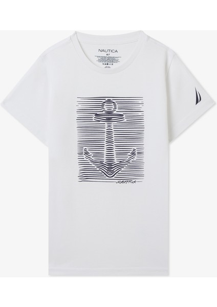 Erkek Çocuk Beyaz Regular Fit Baskılı T-Shirt fiyatları