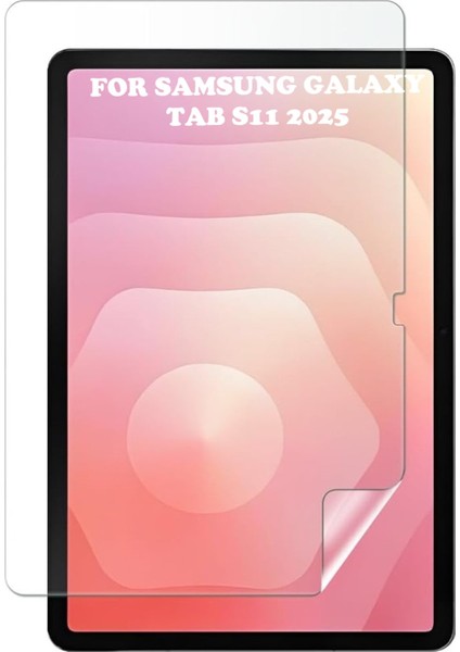 Samsung Galaxy Tab S11 Ekran Koruyucu 11 Inç Nano Esnek Kırılmaz Tam Uyumlu Darbe Ekran Koruma