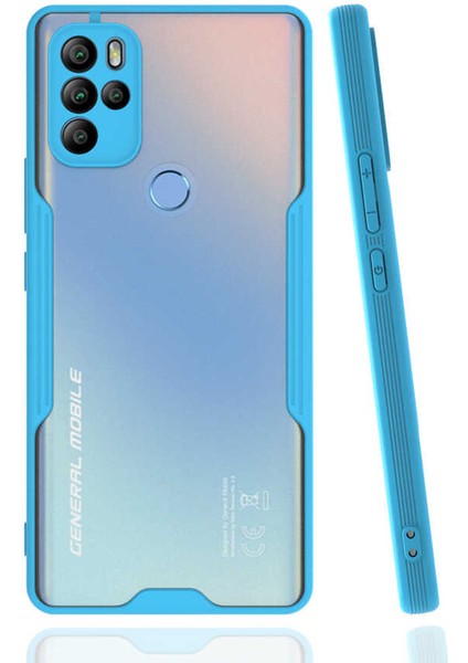 General Mobile 21 Pro Kılıf Senk Parfe Kapak-Mavi
