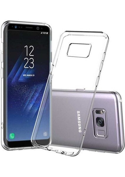 Galaxy S8 Kılıf Senk Süper Silikon Kapak-Renksiz