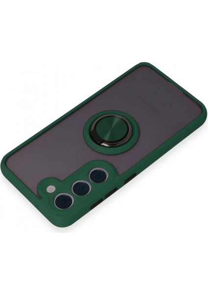 Samsung Galaxy S23 Kılıf Montreal Yüzüklü Silikon Kapak - Yeşil indirimleri