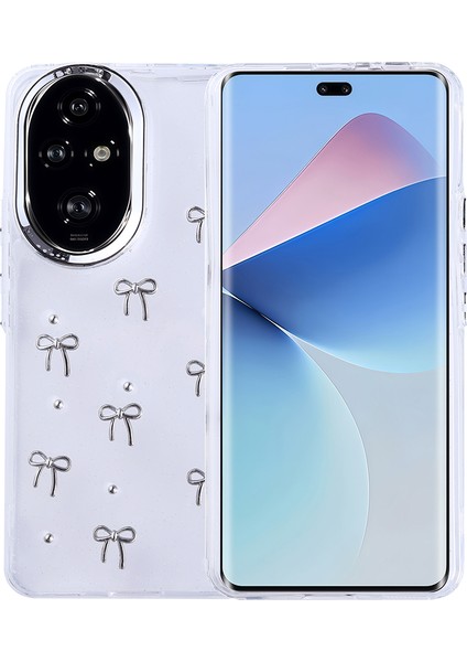 Honor 200 Kılıf Airbag Tasarımlı Simli Şeffaf Senk Kutup Kapak - Fiyonk