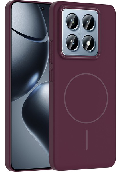 14T Pro Kılıf Magsafe Şarj Özellikli Senk Ruby Sert Kapak - Mürdüm fiyatları