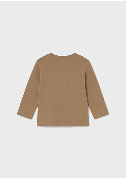 1-4 Yaş Arası Çiftlik Uzun Kollu T-Shırt - Kahve fiyatları