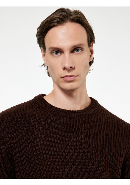 Uzun Kollu Dokulu Bisiklet Yaka Triko Kazak fiyatları