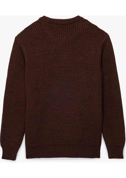 Uzun Kollu Dokulu Bisiklet Yaka Triko Kazak fırsatları