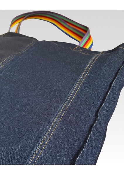 Denim Büyük Boy Patchwork Çanta