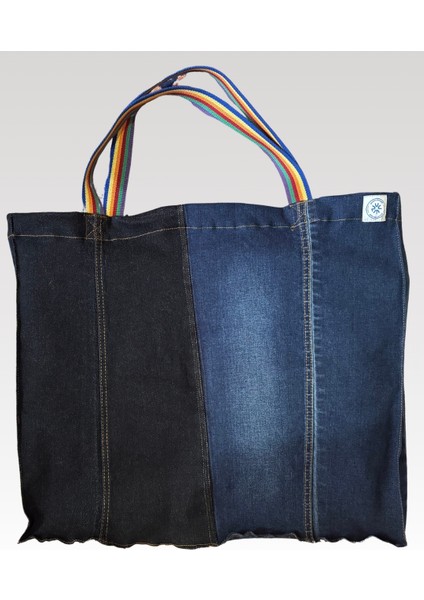 Denim Büyük Boy Patchwork Çanta fırsatları