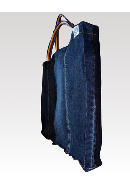 Denim Büyük Boy Patchwork Çanta indirimleri