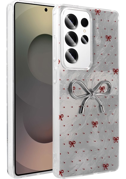 Galaxy S24 Ultra Kılıf Kamera Korumalı Figürlü Senk Ponti Silikon Kapak - Beyaz fiyatları