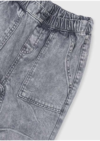 Erkek Çocuk Jogger Denim Pantolon – Gri (4-10 Yaş) | Lastikli Bel ve Paça, Cepli, Rahat Kesim indirimleri