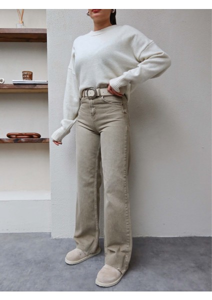 Straight Paça Kesik Jean