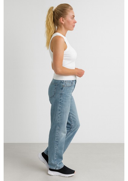 Lopez 1003 Normal Bel Açık Mavi Comfort Straight Jeans Kadın fiyatları